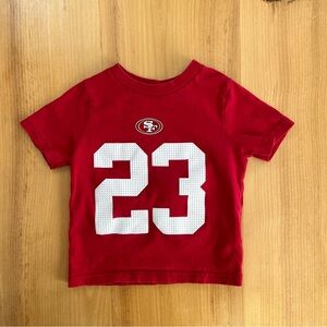 Nike San Francisco 49ers Christian McCaffrey #23 Toddler Jersey Tee Shirt Red 2T